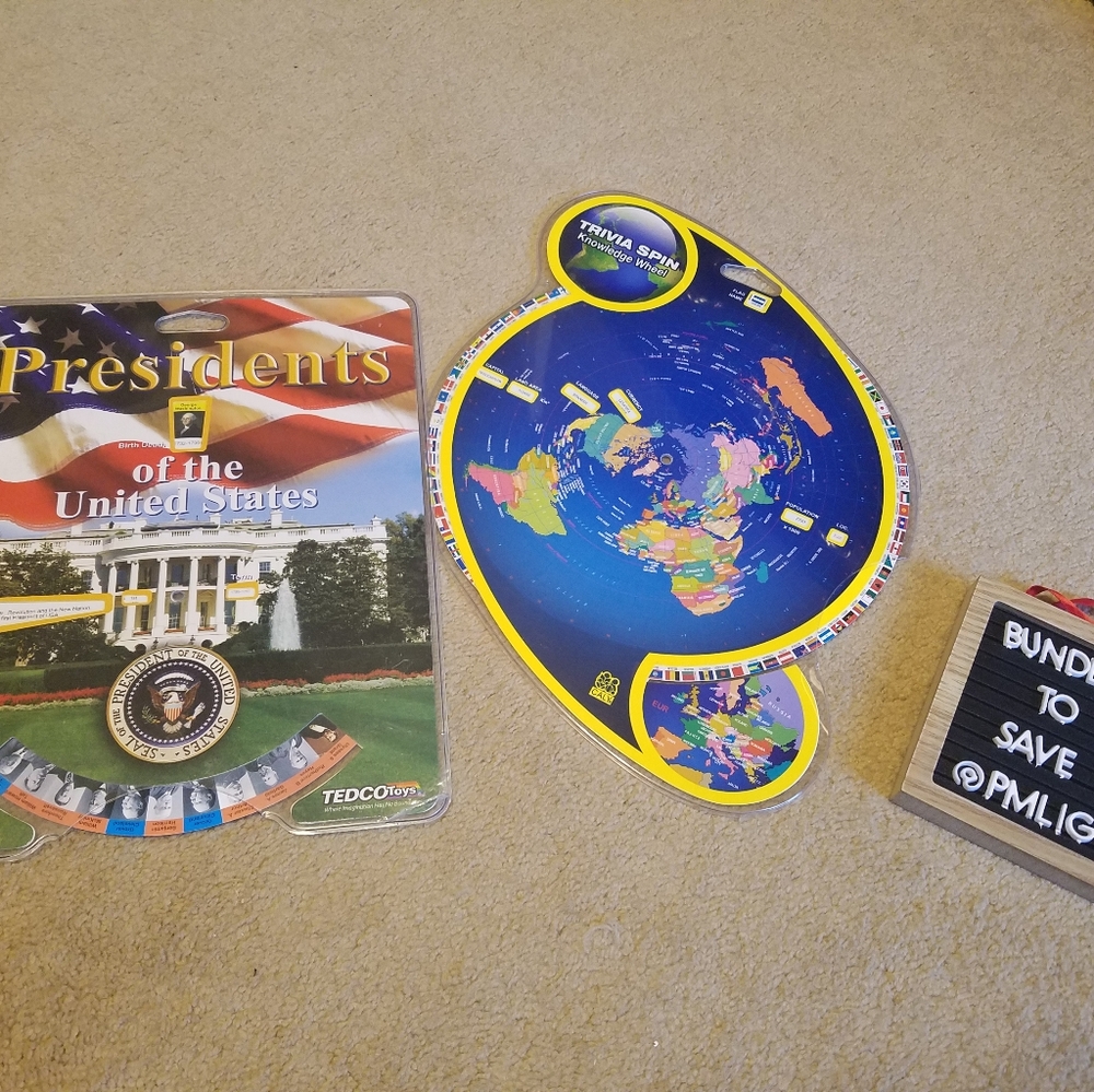 Social Studies Knowledge Wheels Set of 2 American Presidents Geography